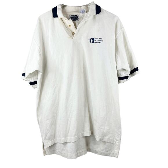 Vintage Austin Parks And Rec Dept Polo Mens Size L - Picture 1 of 8